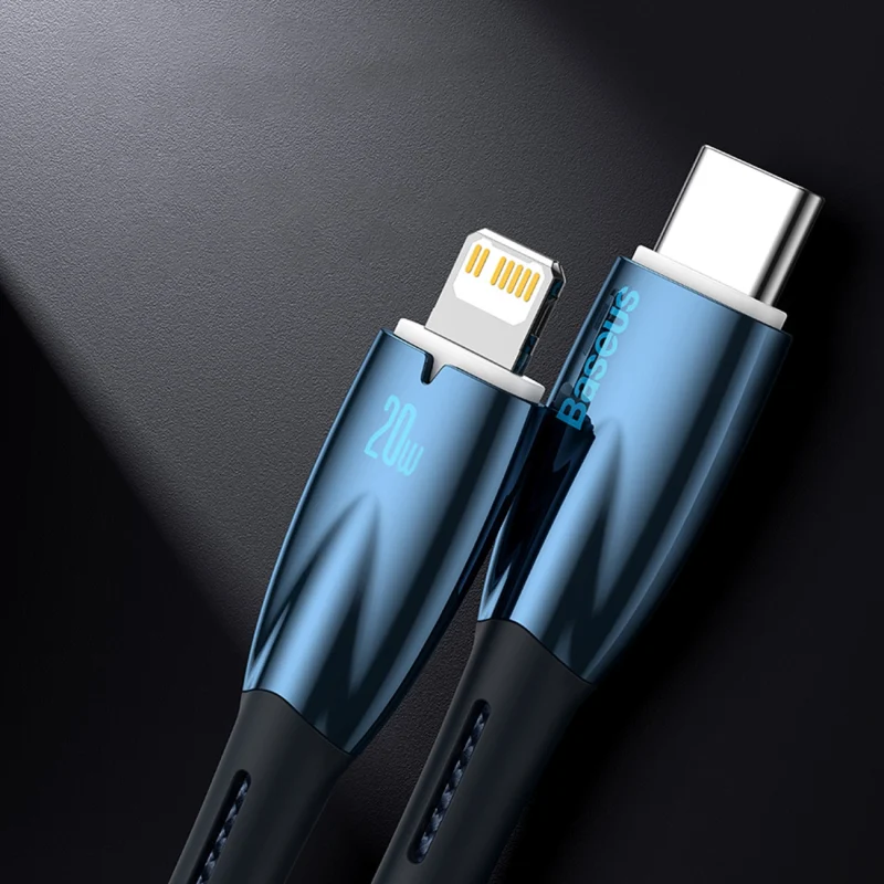 Baseus Glimmer Series kabel do szybkiego ładowania USB-C 480Mb/s PD 100W 2m czarny - obrazek 16