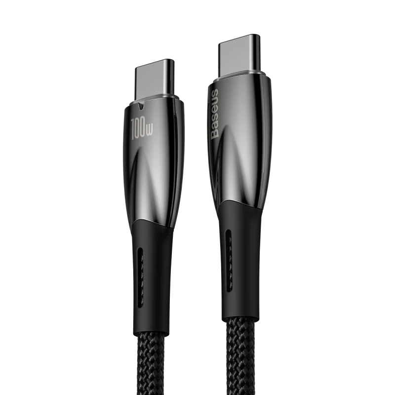 Baseus Glimmer Series kabel do szybkiego ładowania USB-C 480Mb/s PD 100W 2m czarny - obrazek 3