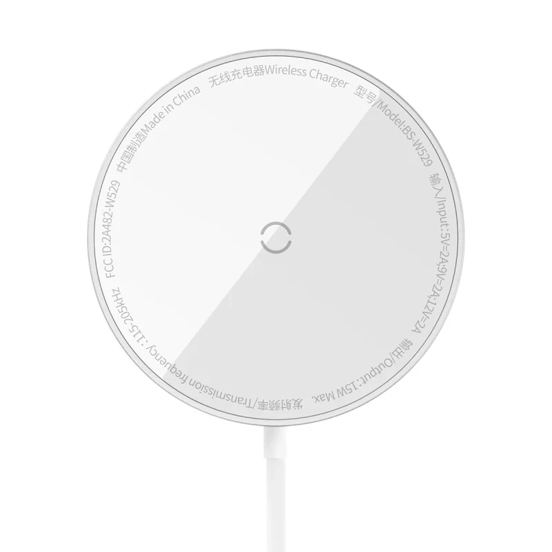 Baseus Simple Mini3 ładowarka indukcyjna 15W srebrny