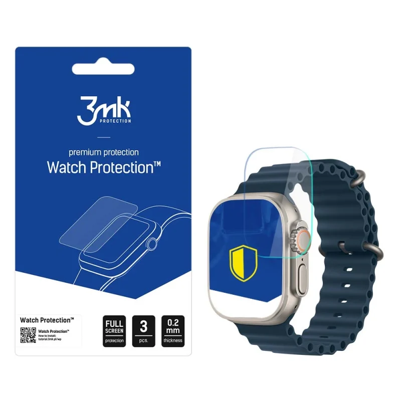 Szkło hybrydowe 3mk Watch Protection™ v. FlexibleGlass Lite na Apple Watch Ultra/Ultra 2