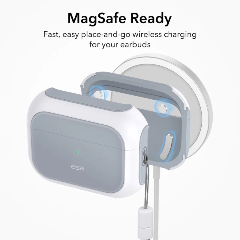 ESR Orbit Halolock z MagSafe na Apple AirPods Pro 1 / 2 - białe - obrazek 3