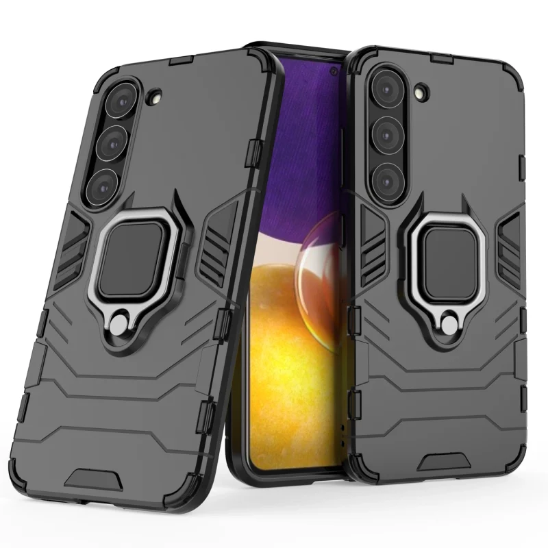 Ring Armor etui do Samsung Galaxy S23 pancerny pokrowiec uchwyt magnetyczny ring czarne - obrazek 12