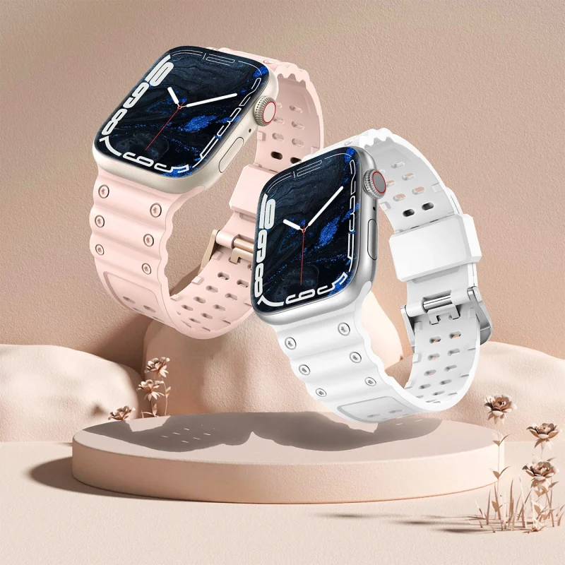 Strap Triple Protection pasek Apple Watch SE, 9, 8, 7, 6, 5, 4, 3, 2, 1 (41, 40, 38 mm) opaska bransoleta czarny - obrazek 10