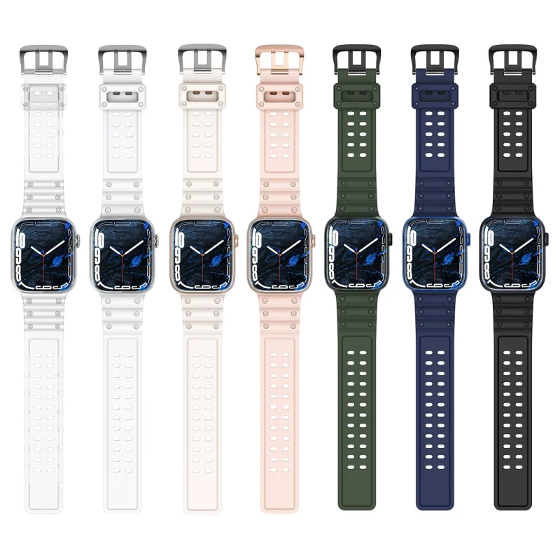 Strap Triple Protection pasek Apple Watch SE, 9, 8, 7, 6, 5, 4, 3, 2, 1 (41, 40, 38 mm) opaska bransoleta czarny - obrazek 7