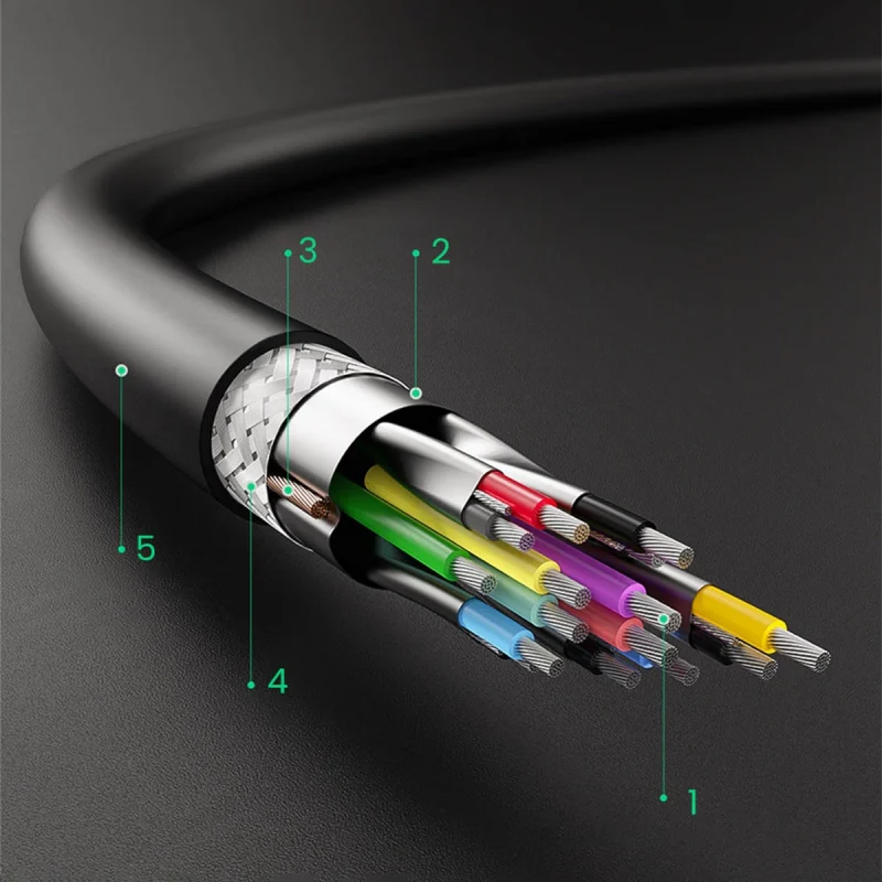 Kabel Ugreen US128 10369 USB-A 3.0 / USB-A 3.0 5Gb/s 0.5m - czarny - obrazek 8