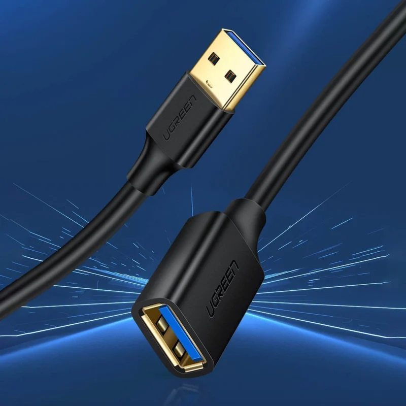 Ugreen kabel przedłużacz przejściówka USB-A (męski) - USB-A (żeński) USB 3.0 5Gb/s 0.5m czarny (US129) - obrazek 12