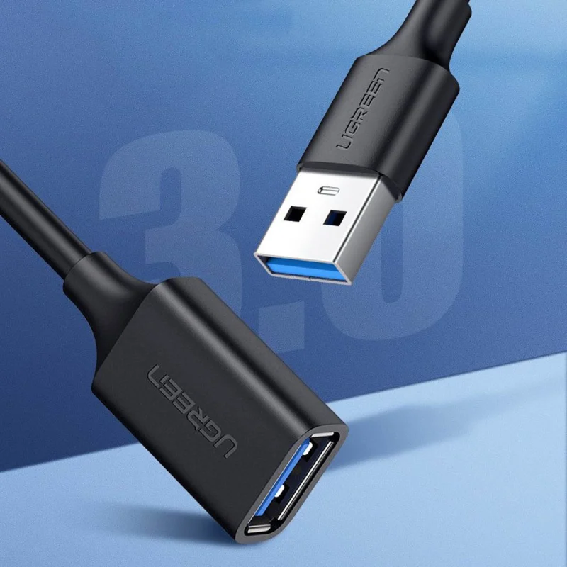 Ugreen kabel przedłużacz przejściówka USB-A (męski) - USB-A (żeński) USB 3.0 5Gb/s 0.5m czarny (US129) - obrazek 9