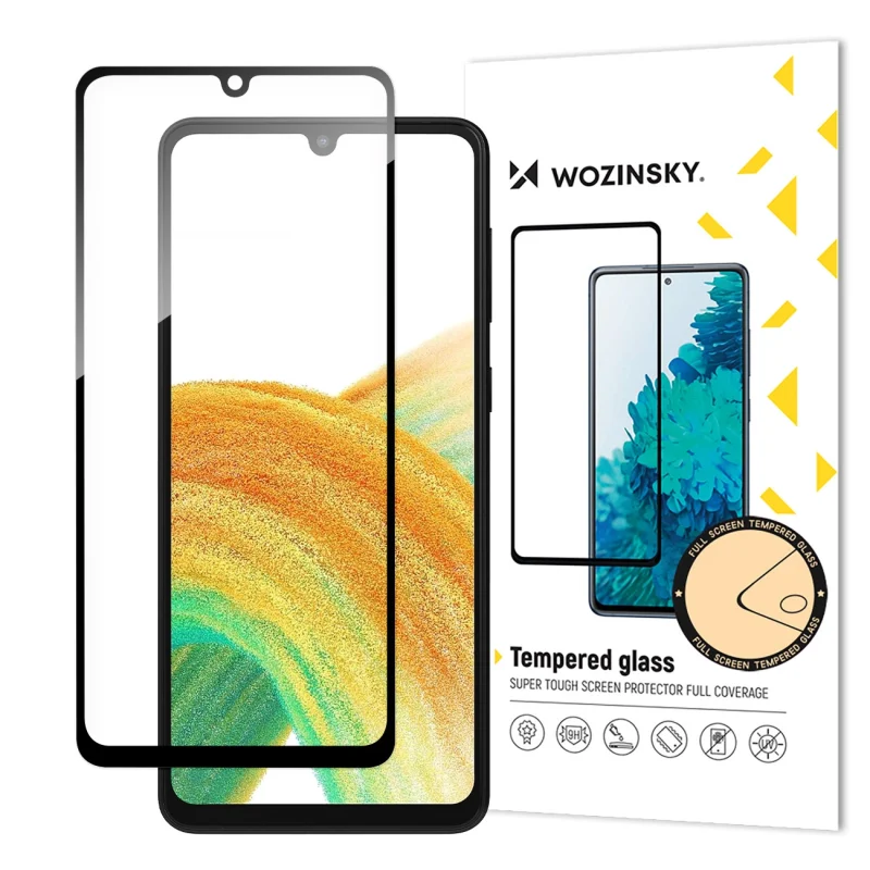 Wozinsky Full Glue Tempered Glass szkło hartowane do Samsung Galaxy A34 5G 9H na cały ekran z czarną ramką