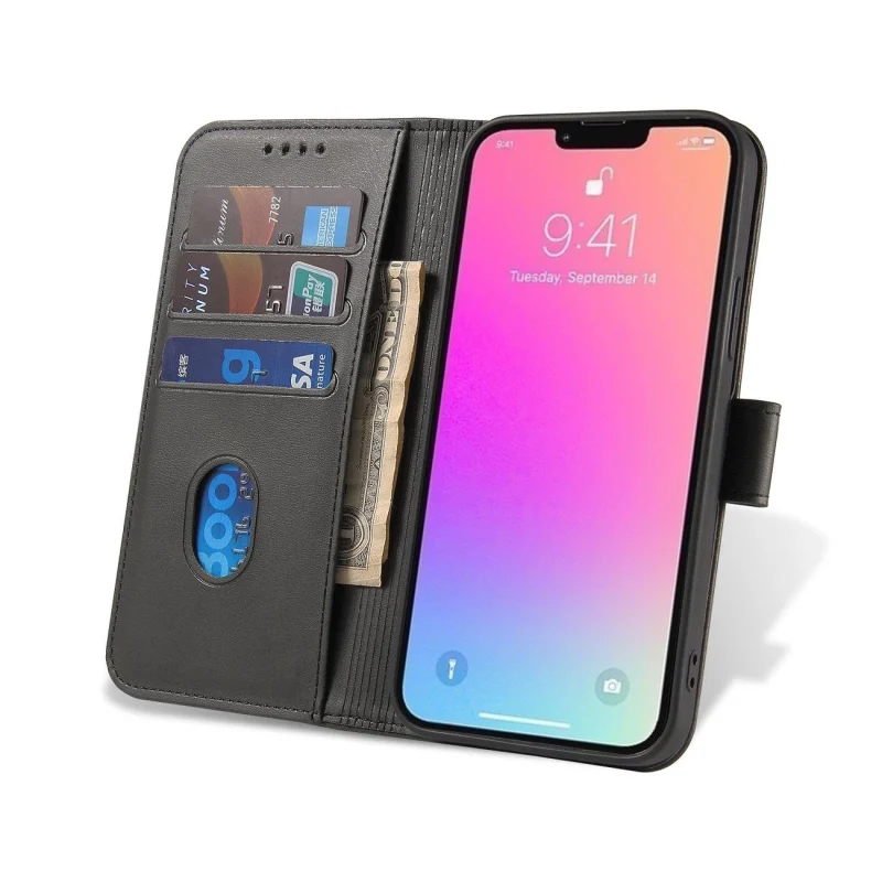 Magnet Case etui do Samsung Galaxy A34 5G pokrowiec z klapką portfel podstawka czarne - obrazek 7