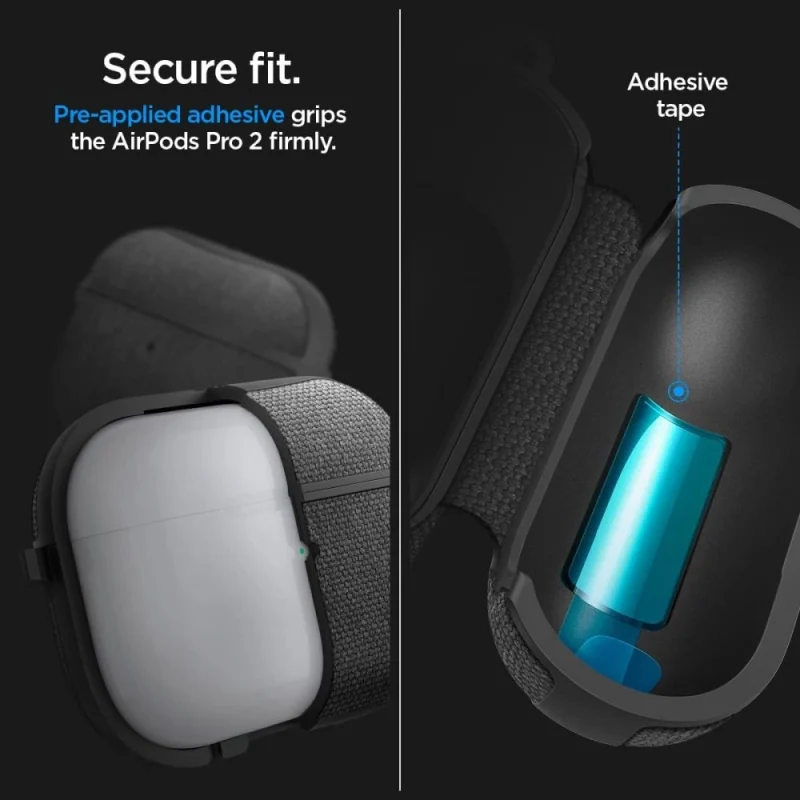 Etui Spigen Urban Fit na Apple AirPods Pro 1 / 2 - czarne - obrazek 12