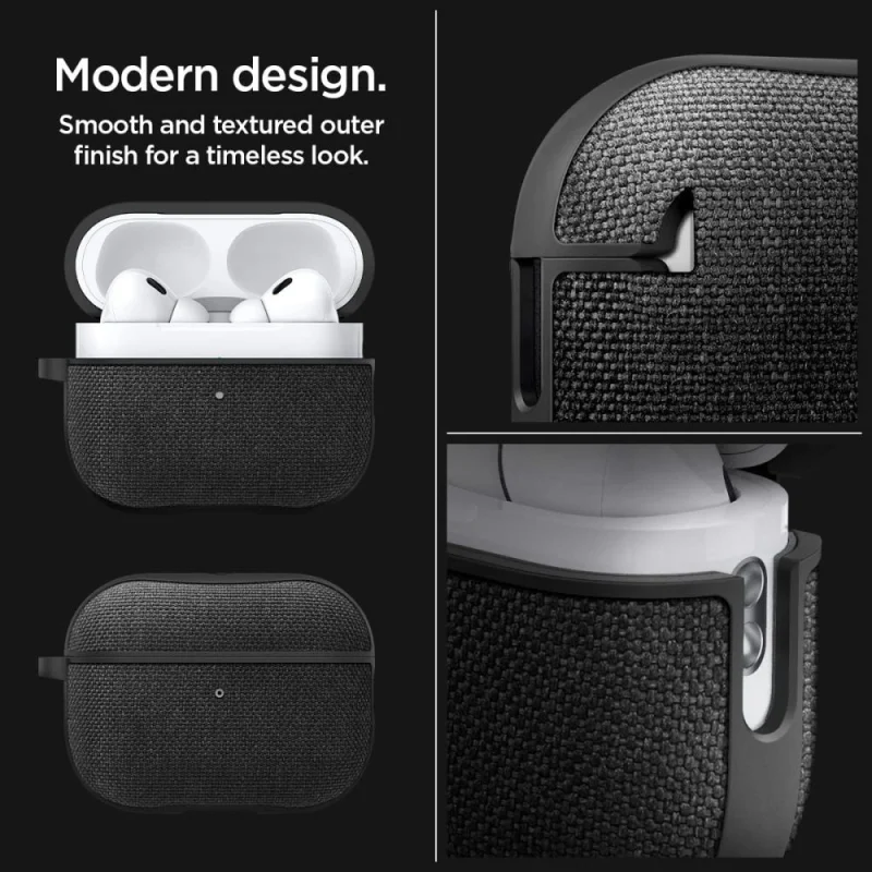 Etui Spigen Urban Fit na Apple AirPods Pro 1 / 2 - czarne - obrazek 14