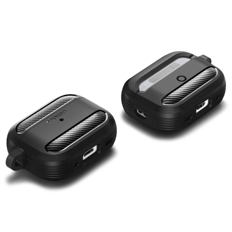 Etui Spigen Rugged Armor na Apple AirPods Pro 1 / 2 - czarny mat - obrazek 10