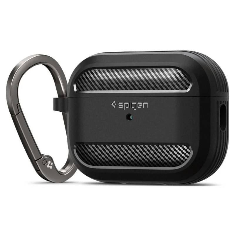 Etui Spigen Rugged Armor na Apple AirPods Pro 1 / 2 - czarny mat - obrazek 16