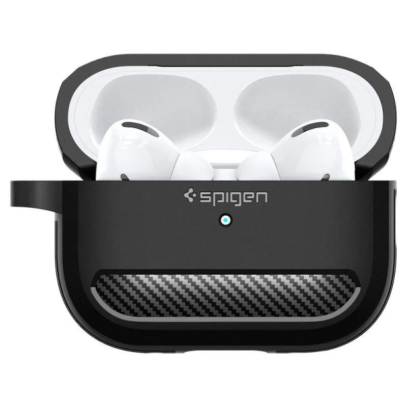 Etui Spigen Rugged Armor na Apple AirPods Pro 1 / 2 - czarny mat - obrazek 4