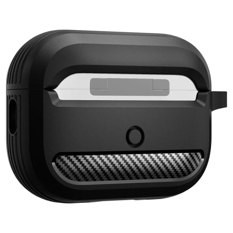 Etui Spigen Rugged Armor na Apple AirPods Pro 1 / 2 - czarny mat - obrazek 7