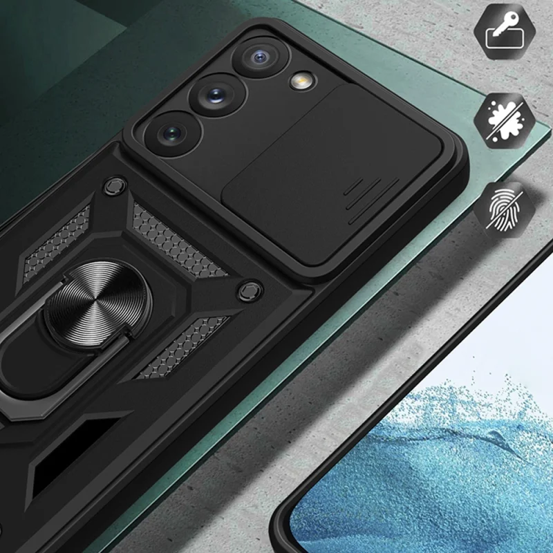 Hybrid Armor Camshield etui do Samsung Galaxy A54 5G pancerny pokrowiec z osłoną na aparat niebieskie - obrazek 4