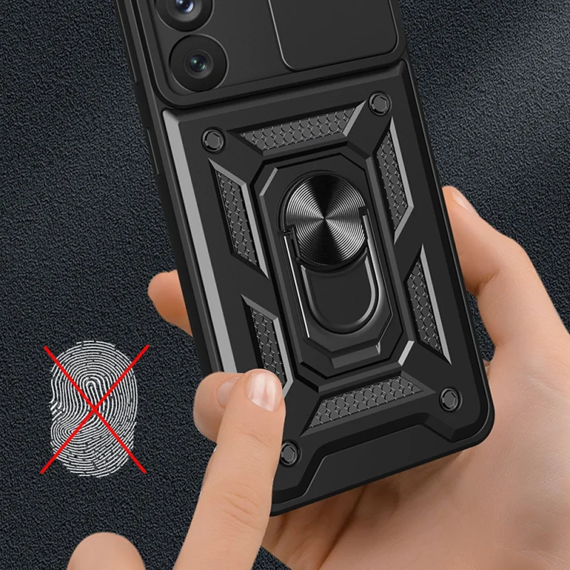 Hybrid Armor Camshield etui do Samsung Galaxy A54 5G pancerny pokrowiec z osłoną na aparat niebieskie - obrazek 5