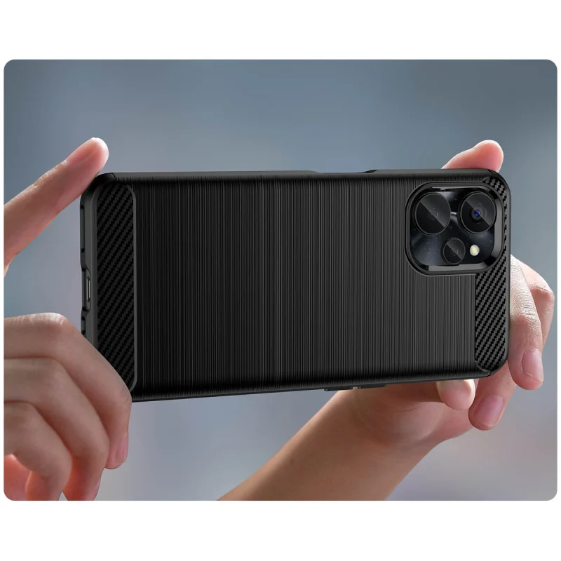 Carbon Case etui do Realme 10 5G / Realme 9i 5G elastyczny silikonowy karbonowy pokrowiec czarne - obrazek 6