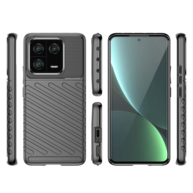 Thunder Case etui do Xiaomi 13 Pro silikonowy pancerny pokrowiec czarne - obrazek 2