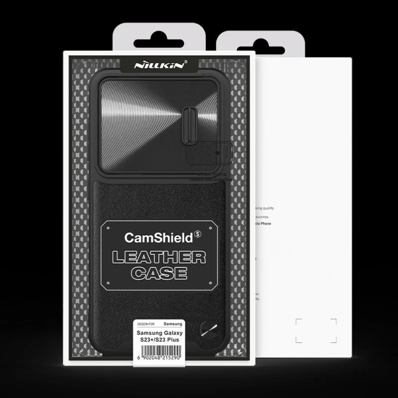 Nillkin CamShield Leather S Case etui Samsung Galaxy S23+ pokrowiec z osłoną na aparat czarne - obrazek 5