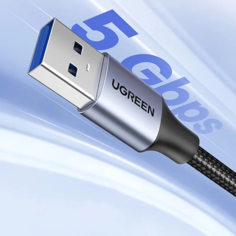 Ugreen przedłużacz adapter kabel przewód USB (męski) - USB (żeński) 3.0 5Gb/s 2m szary (US115) - obrazek 3