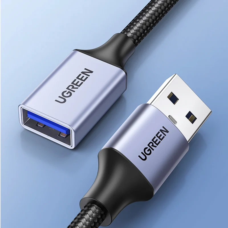 Ugreen przedłużacz adapter kabel przewód USB (męski) - USB (żeński) 3.0 5Gb/s 2m szary (US115) - obrazek 9