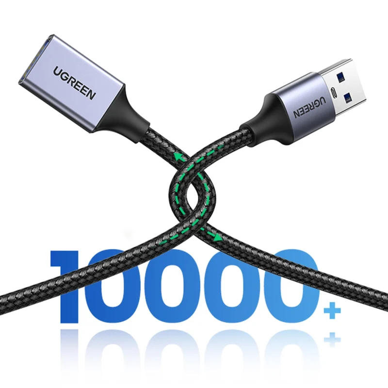 Ugreen przedłużacz adapter kabel przewód USB (męski) - USB (żeński) 3.0 5Gb/s 2m szary (US115) - obrazek 10