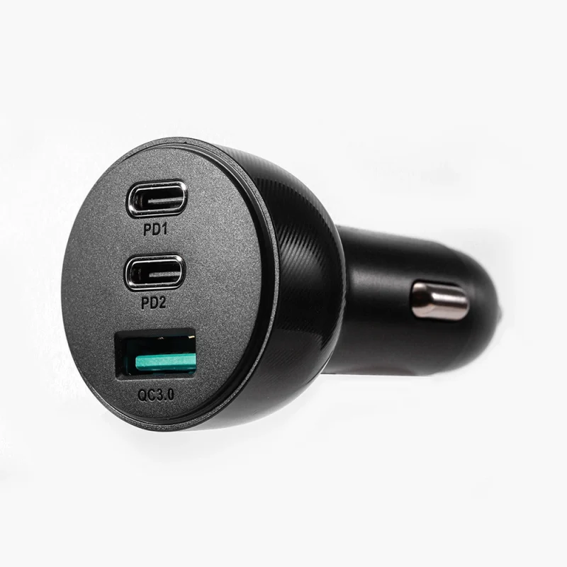 Joyroom ładowarka samochodowa 70W z 3 portami: USB, 2 x USB C czarna (JR-CL26) - obrazek 7