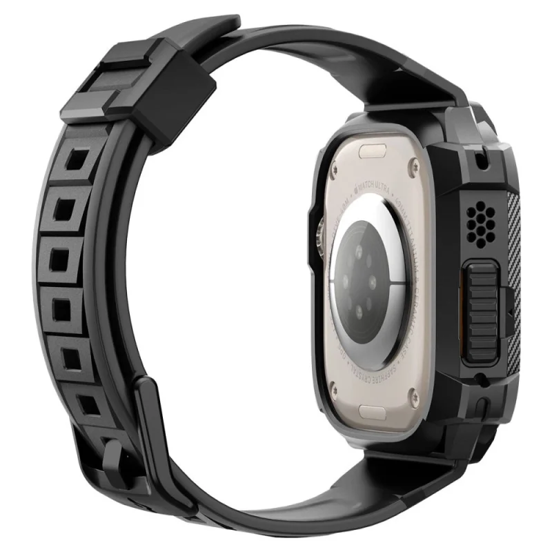 Etui z paskiem Spigen Rugged Armor Pro na Apple Watch Ultra (49 mm) - czarne - obrazek 13