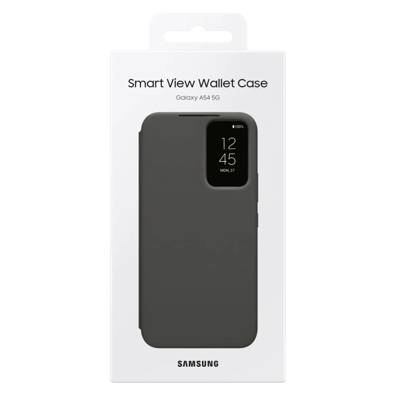 Samsung Smart View Wallet Case etui Samsung Galaxy A54 5G pokrowiec z inteligentną klapką okienkiem portfel na kartę czarne (EF-ZA546CBEGWW) - obrazek 5