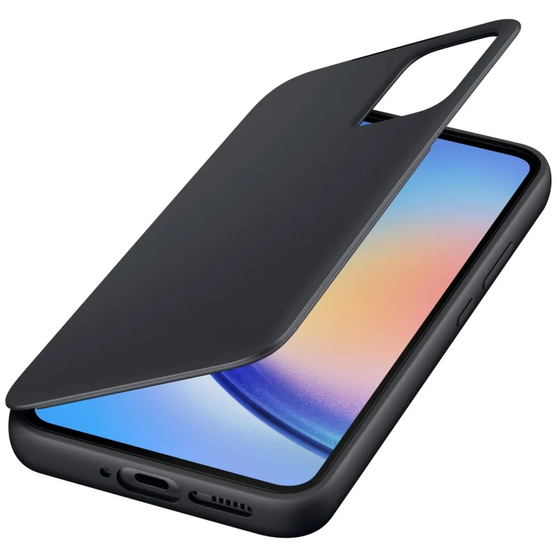 Samsung Smart View Wallet Case etui Samsung Galaxy A34 5G pokrowiec z inteligentną klapką okienkiem portfel na kartę czarne (EF-ZA346CBEGWW) - obrazek 4