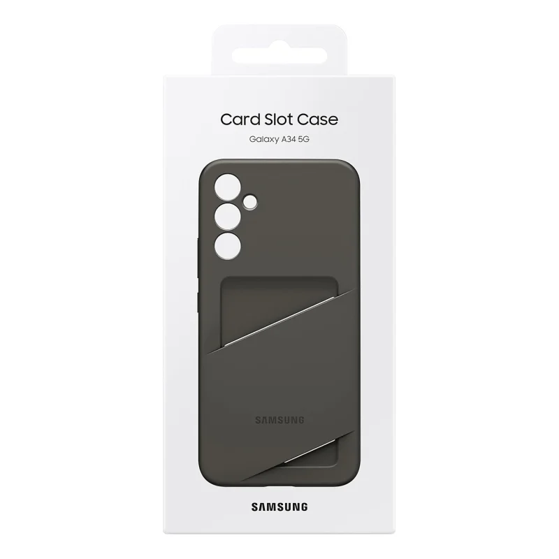 Samsung Card Slot Cover etui Samsung Galaxy A34 5G pokrowiec portfel na kartę czarne (EF-OA346TBEGWW) - obrazek 5