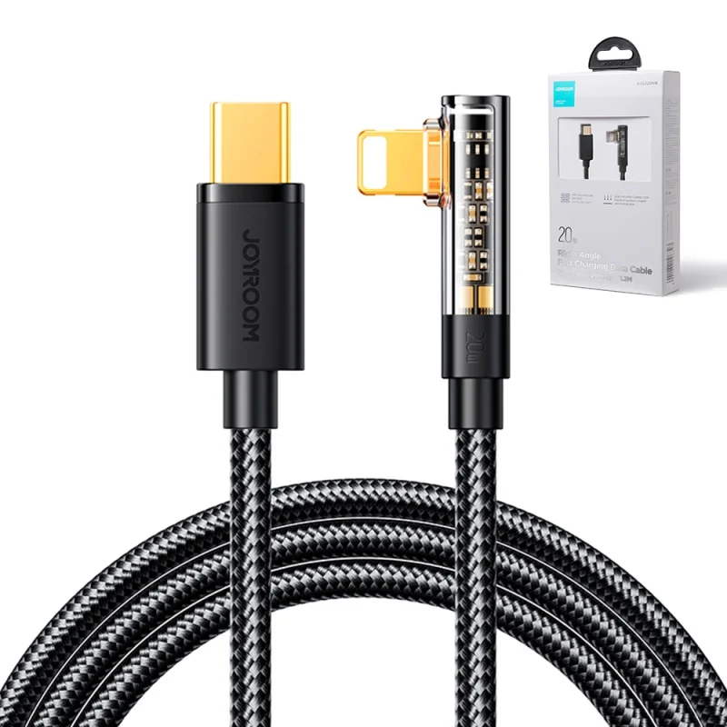 Kabel Joyroom Gaming Cable S-CL020A6 Lightning (kątowy) / USB-C (prosty) 20W 1.2 m - czarny - obrazek 11