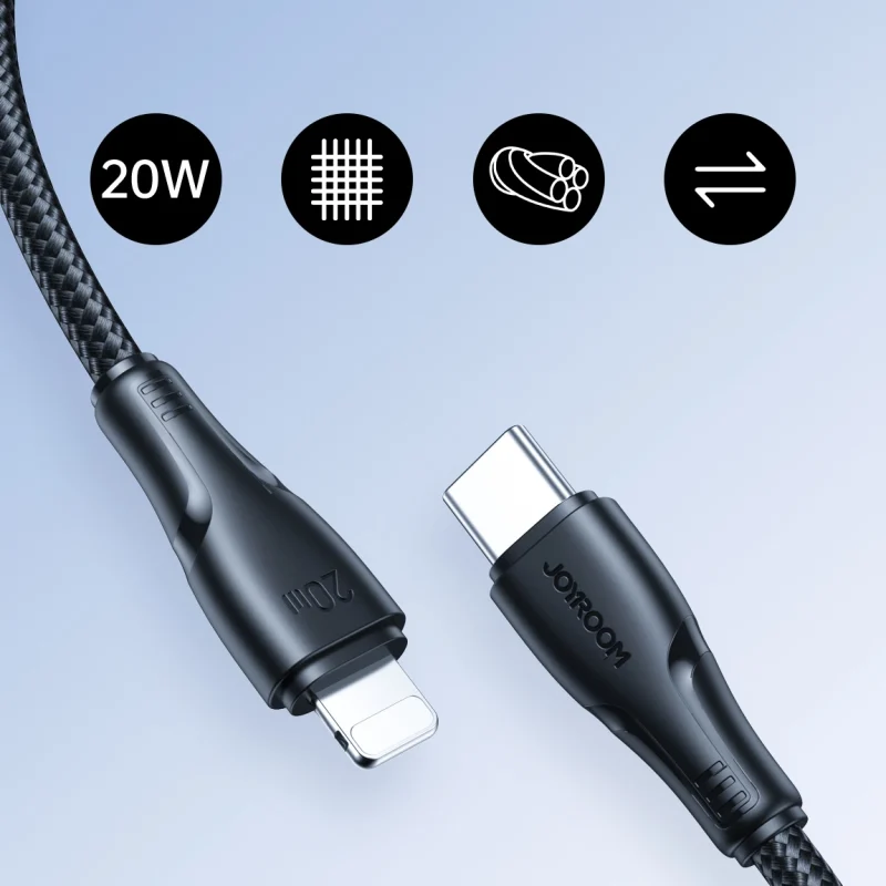 Kabel Joyroom Surpass Series A11 Lightning / USB-C 20W 1.2 m - czarny - obrazek 8