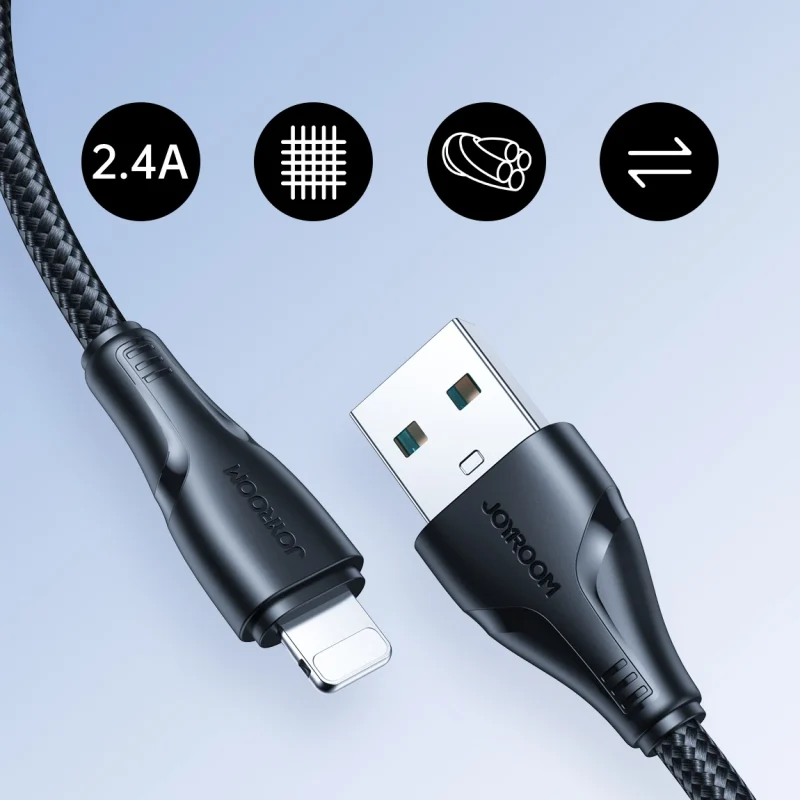 Kabel Joyroom Surpass Series A11 USB-A / Lightning 2.4A 2 m - czarny - obrazek 10