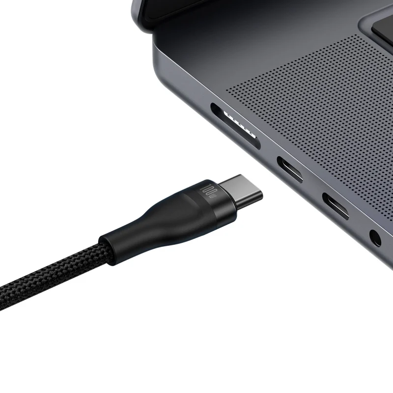 Baseus Flash Series Ⅱ kabel do szybkiego ładowania 2w1 USB-C - 2xUSB-C 100W 1.5m czarny - obrazek 4