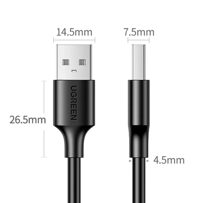 Ugreen kabel USB - USB 2.0 480Mb/s 0.25m czarny (US102) - obrazek 13