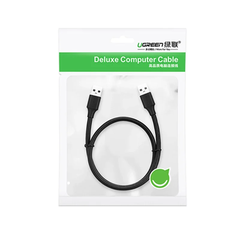 Ugreen kabel USB - USB 2.0 480Mb/s 0.25m czarny (US102) - obrazek 5