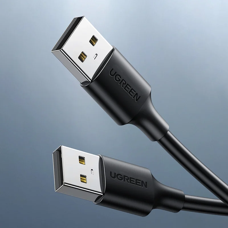 Ugreen kabel USB - USB 2.0 480Mb/s 0.25m czarny (US102) - obrazek 2