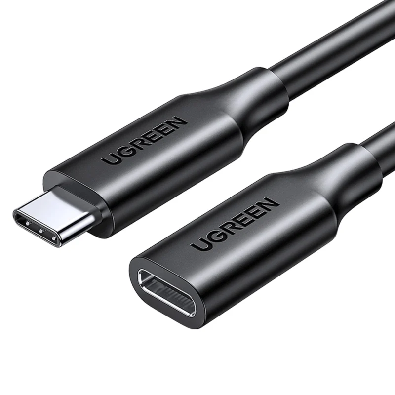 Kabel Ugreen 10387 USB-C - USB-C PD QC 4K 60Hz 100W 5A 10Gb/s 1m - czarny