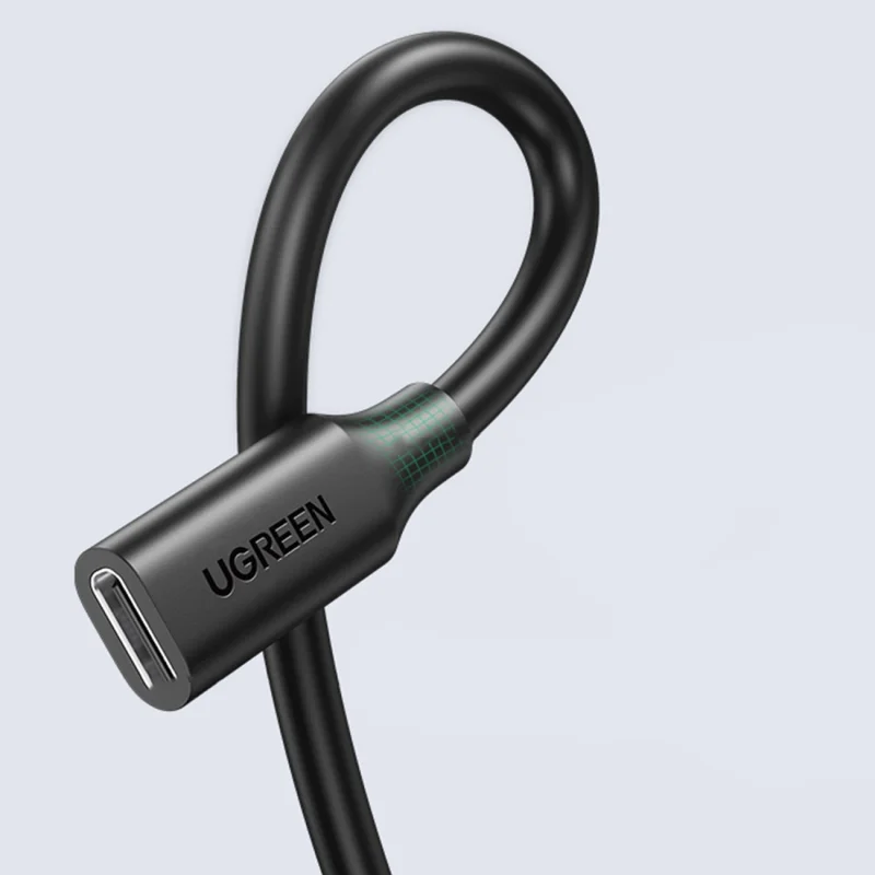 Kabel Ugreen 10387 USB-C - USB-C PD QC 4K 60Hz 100W 5A 10Gb/s 1m - czarny - obrazek 12