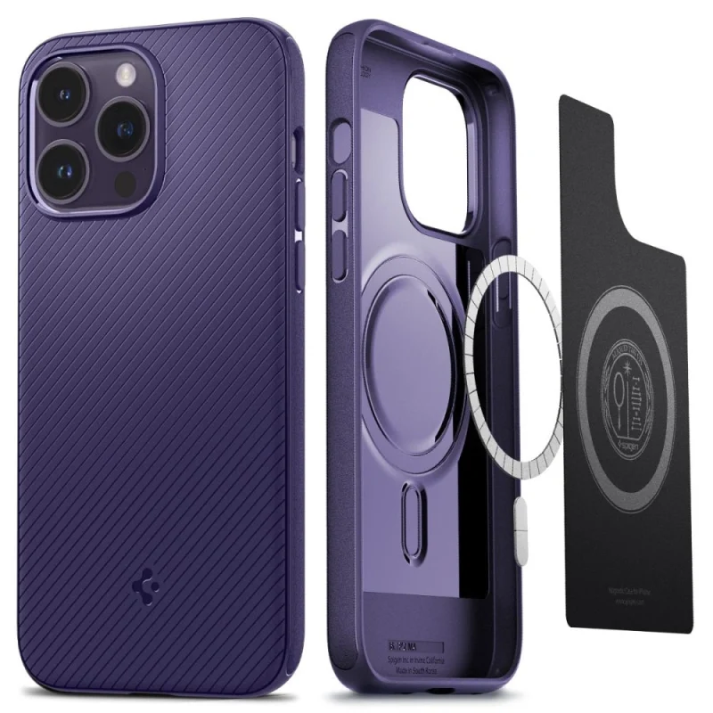 Etui Spigen Mag Armor na iPhone 14 Pro Max - fioletowe