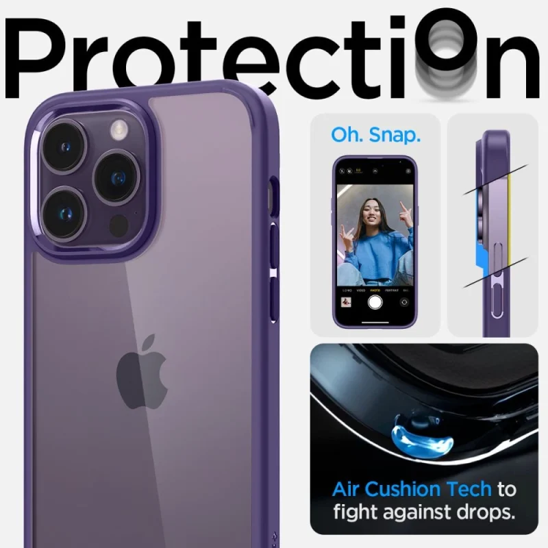 Etui Spigen Ultra Hybrid na iPhone 14 Pro Max - fioletowe - obrazek 11