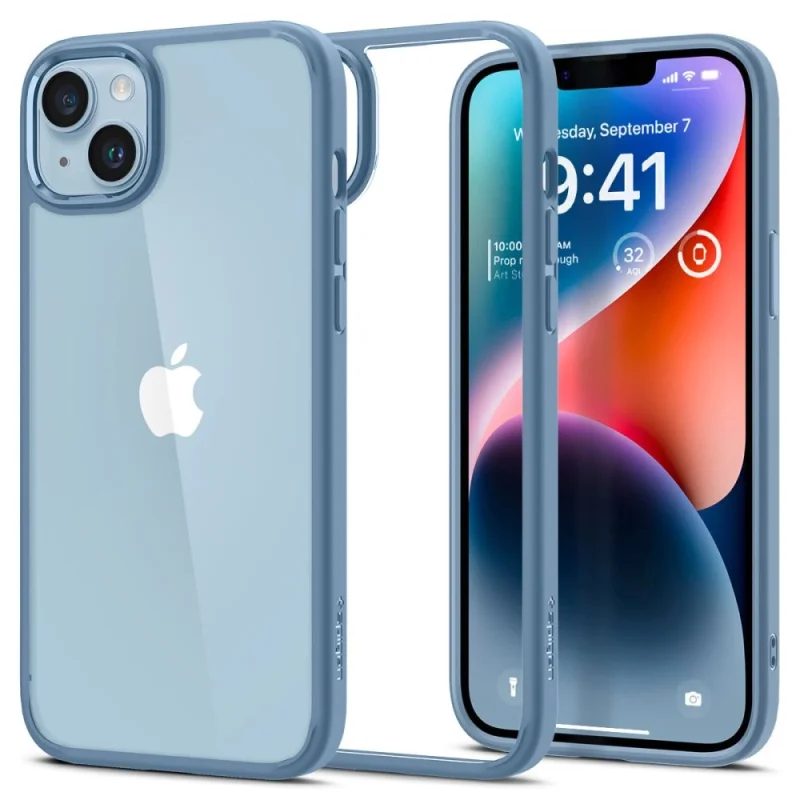 Etui Spigen Ultra Hybrid na iPhone 14 - niebieskie