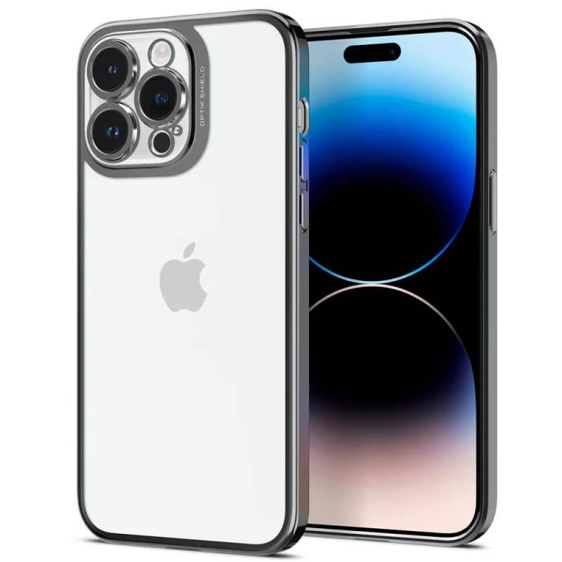 Etui Spigen Optik Crystal na iPhone 14 Pro - przezroczysto-szare