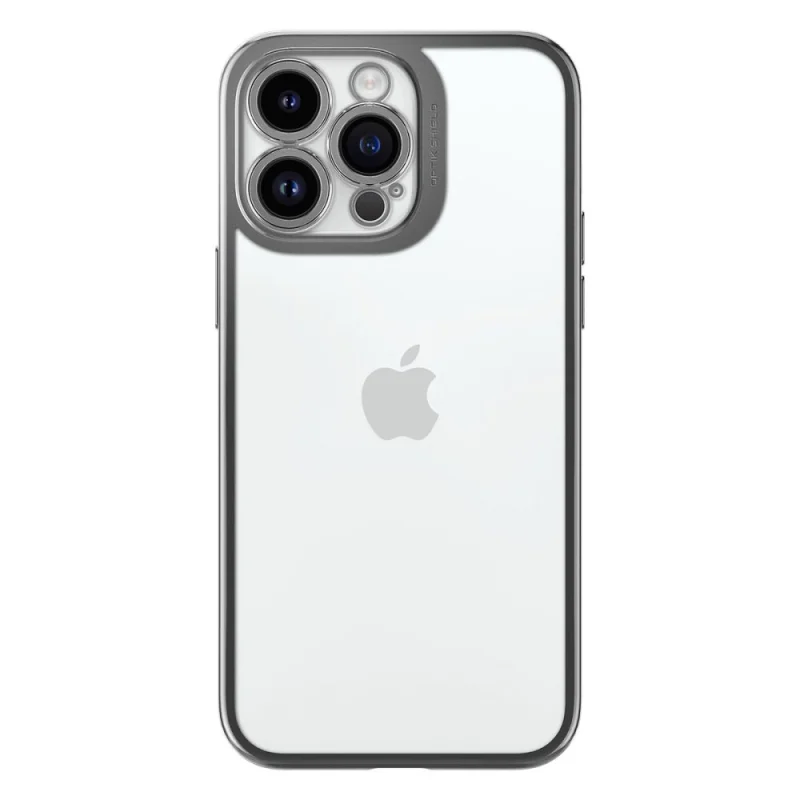 Etui Spigen Optik Crystal na iPhone 14 Pro - przezroczysto-szare - obrazek 2