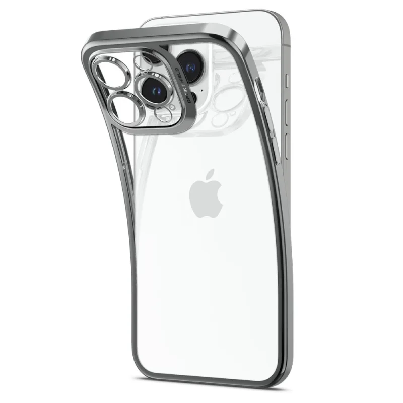 Etui Spigen Optik Crystal na iPhone 14 Pro - przezroczysto-szare - obrazek 6