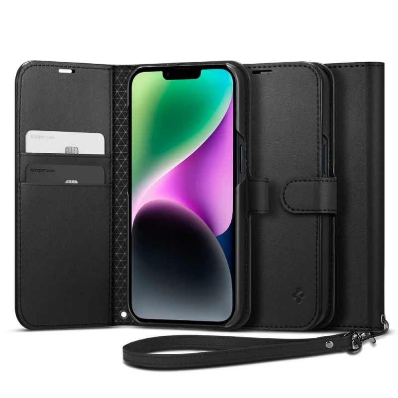 Etui Spigen Wallet S na iPhone 14 - czarne