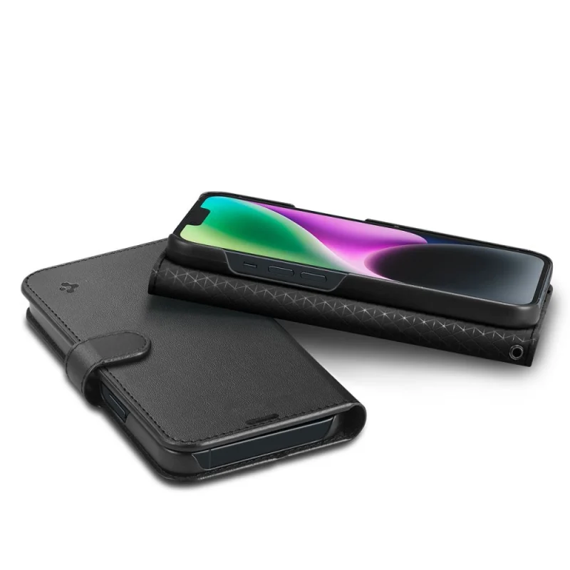 Etui Spigen Wallet S na iPhone 14 - czarne - obrazek 10