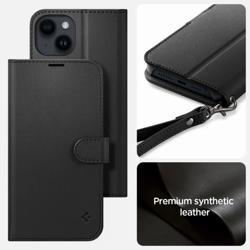 Etui Spigen Wallet S na iPhone 14 - czarne - obrazek 11